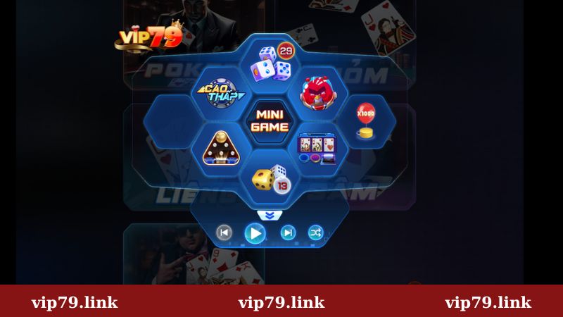 Các trò chơi tại sảnh mini game Vip79