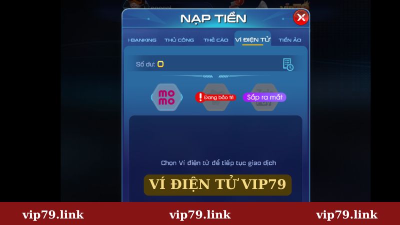 Nạp Vip79 qua ví momo